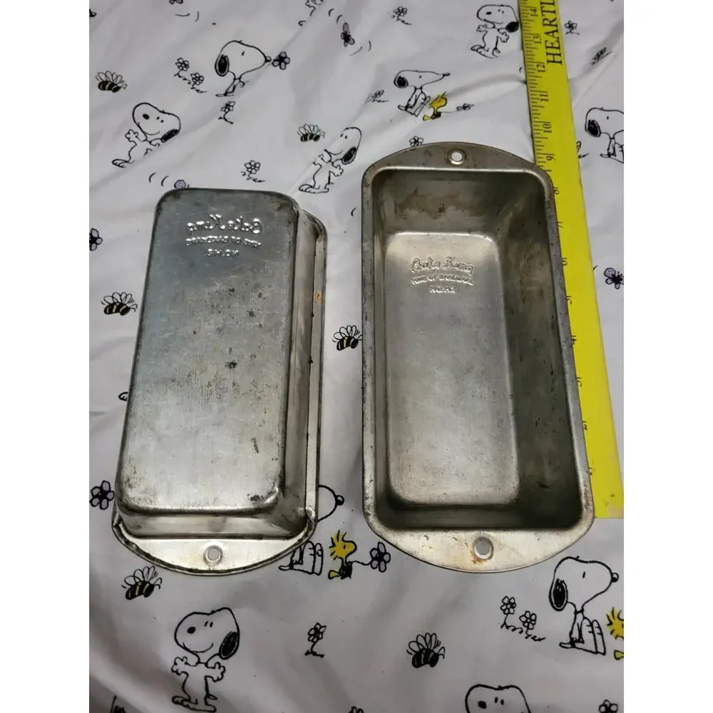 Bake King No. H2 7 5/8 x 3 7/8 x 2 1/4 Loaf Bread Cake Pan BakeKing Pan x 2